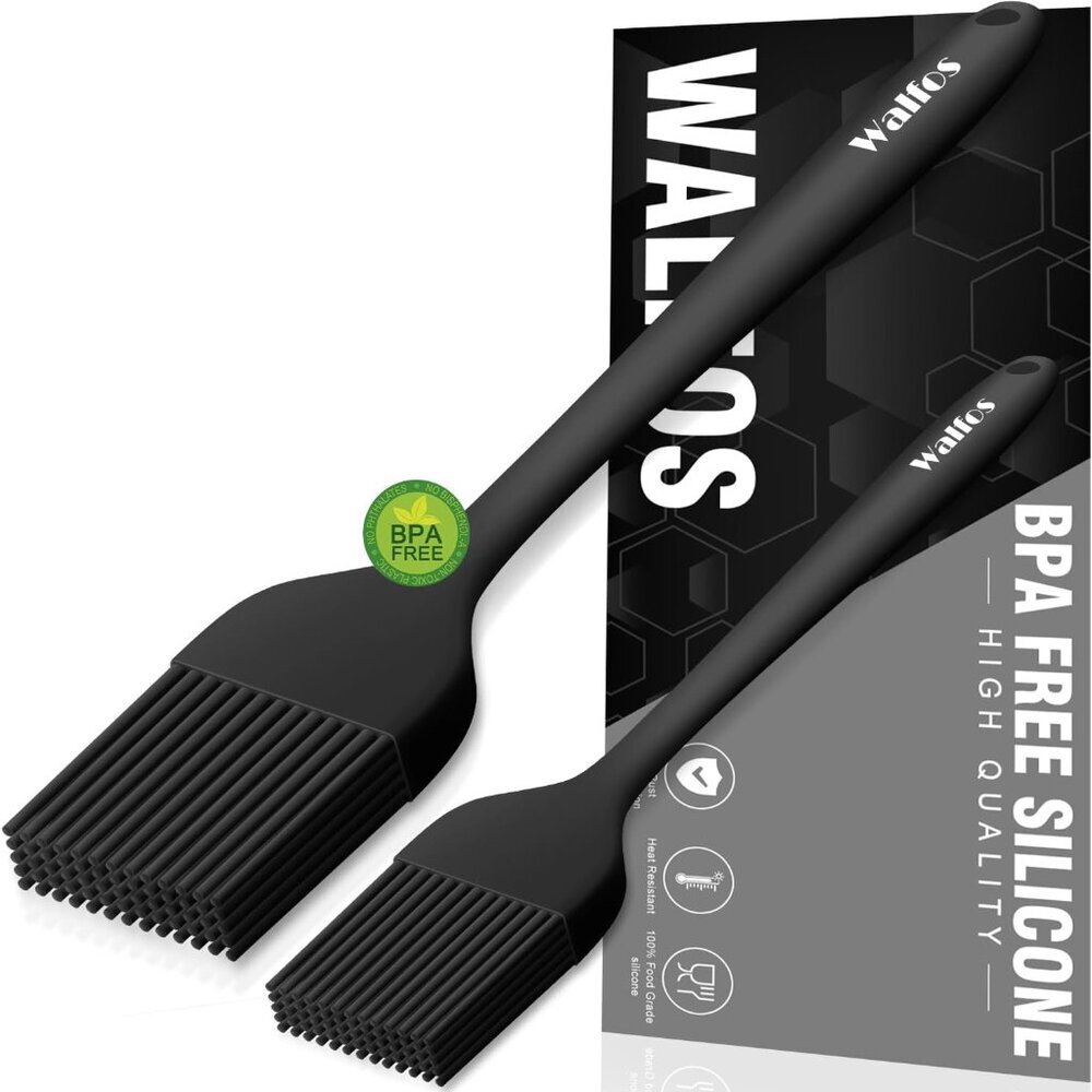 Silicone Basting Pastry Brush, Heat Resistant Pastry Brush Set, Strong Steel Cor